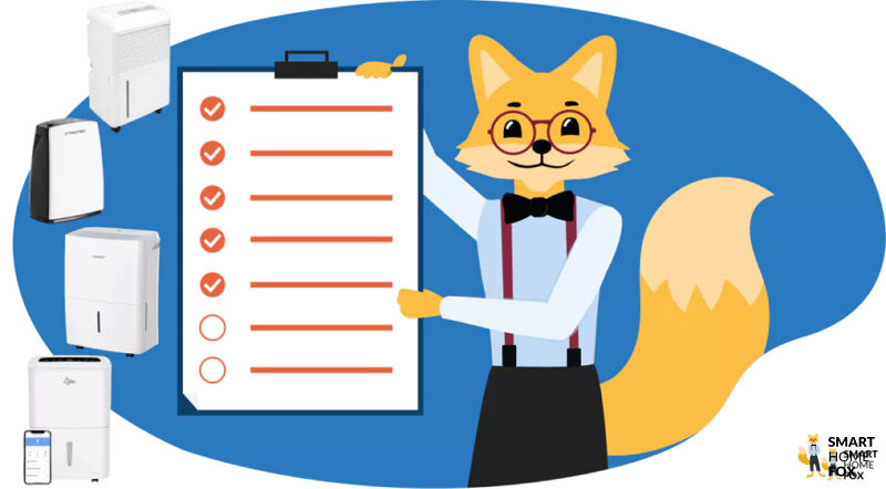 Smart Home Fox mit einer Checkliste und Bleistift